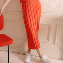 Jupe Side Slit Orange