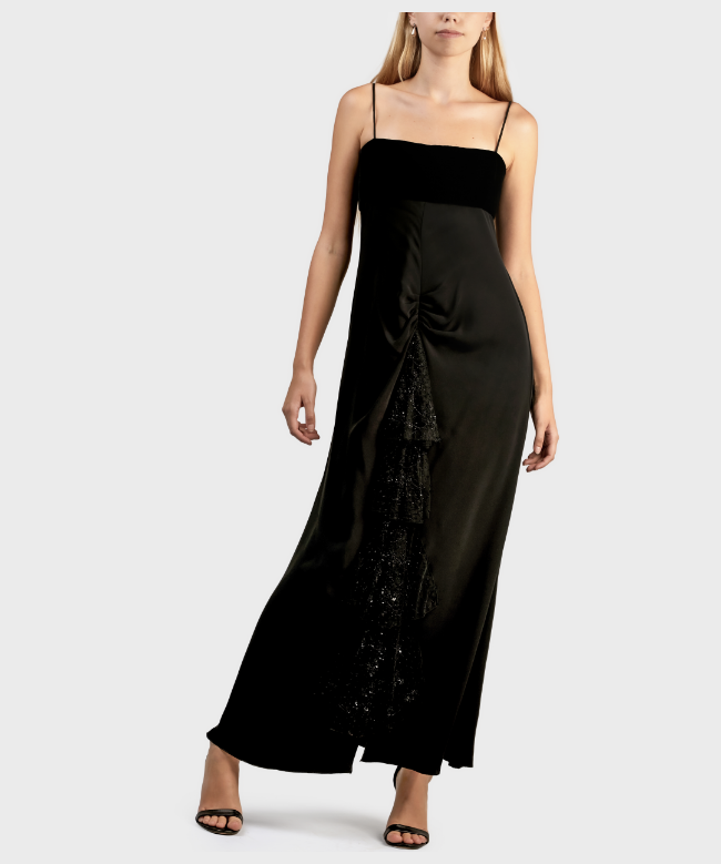 Location Robe de soirée Valentino, modèle Ruffle Embellished Black 3