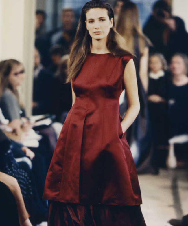 Location et Achat Robe Prada, modèle Drapé Satin Bourgogne 3