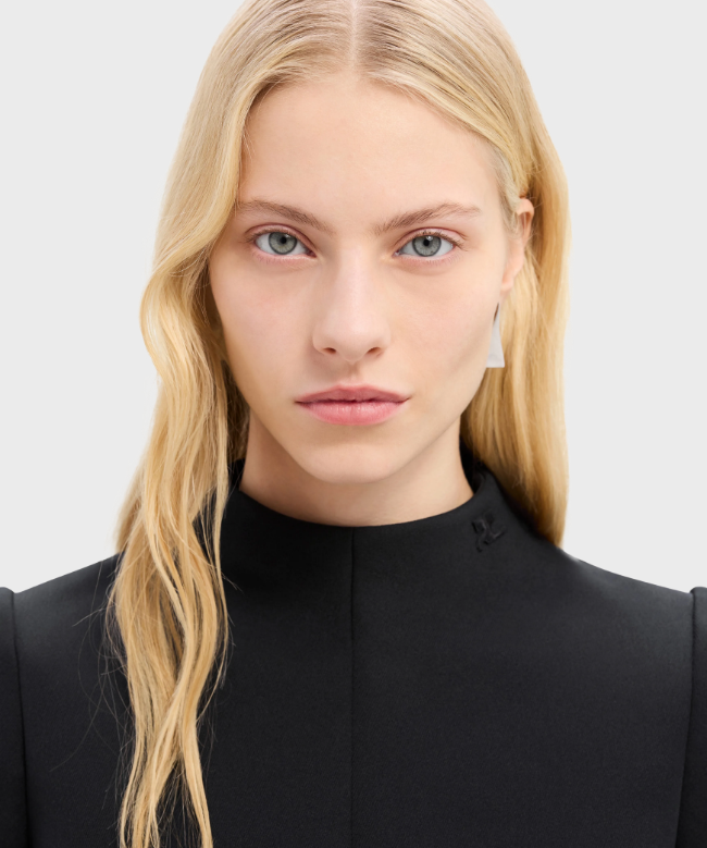 Location top Courrèges, modèle Zipped Twill Black 4