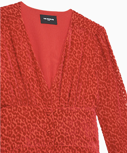 Location Robe de soirée The Kooples Rouge Smockée 2