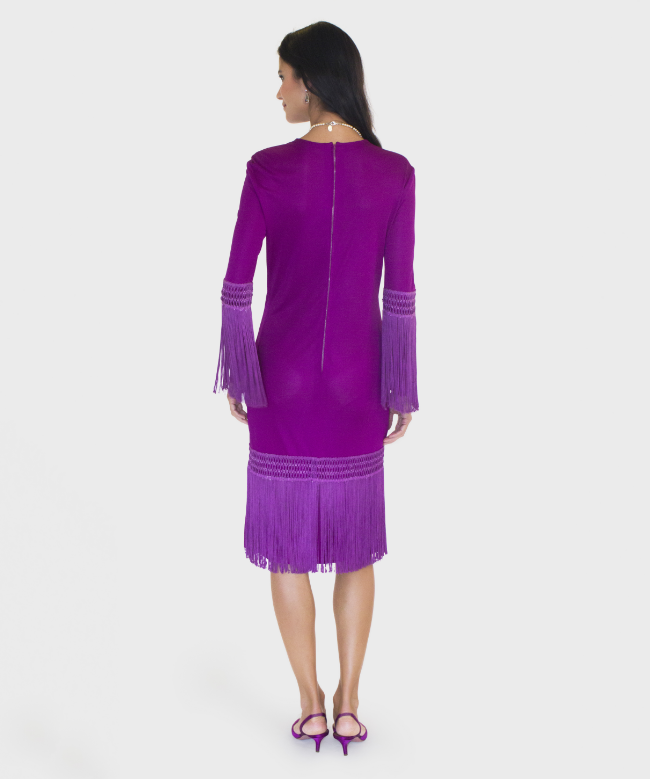 Location Robe de soirée Emilio Pucci, modèle Franges Violettes 4