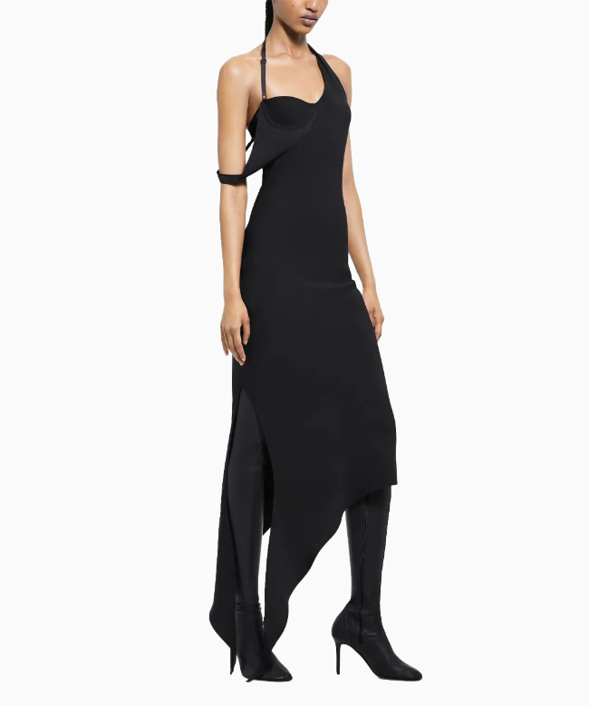 Location Robe de soirée Courrèges, modèle Undressed Tech Black 3