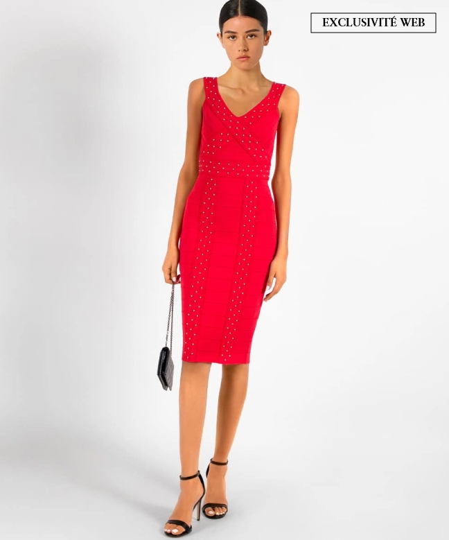 Location Robe de soirée Elisabetta Franchi Clous Dores 1