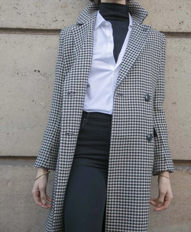 Location manteau IDANO pied de poule 4