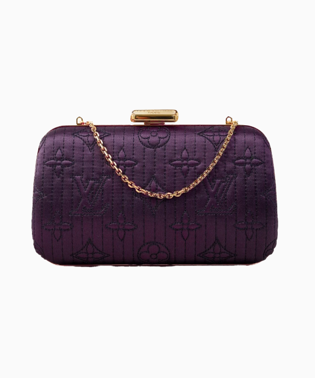 Location Sac Louis Vuitton, modèle Minaudière Plum Monogram 1