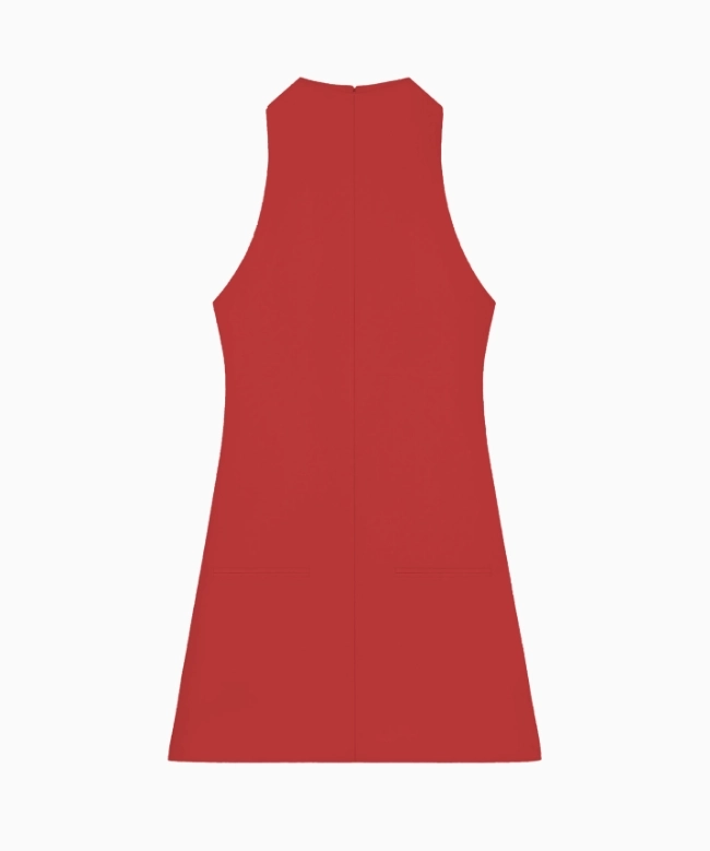 Location Robe de soirée Courrèges, modèle 2-Pocket A-Line Red 2
