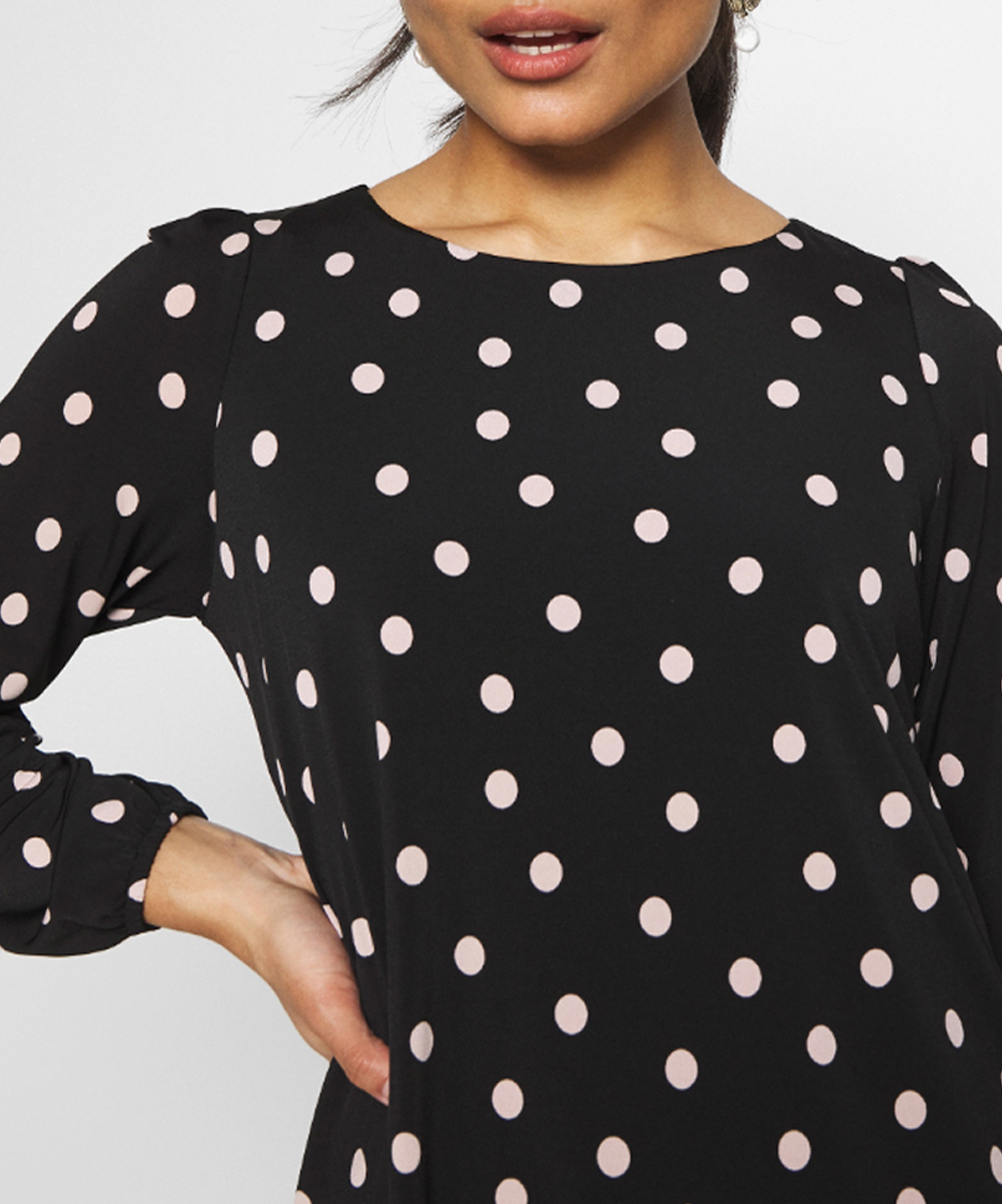 Location Robe de soirée Wallis Polka Dot Black and White 4