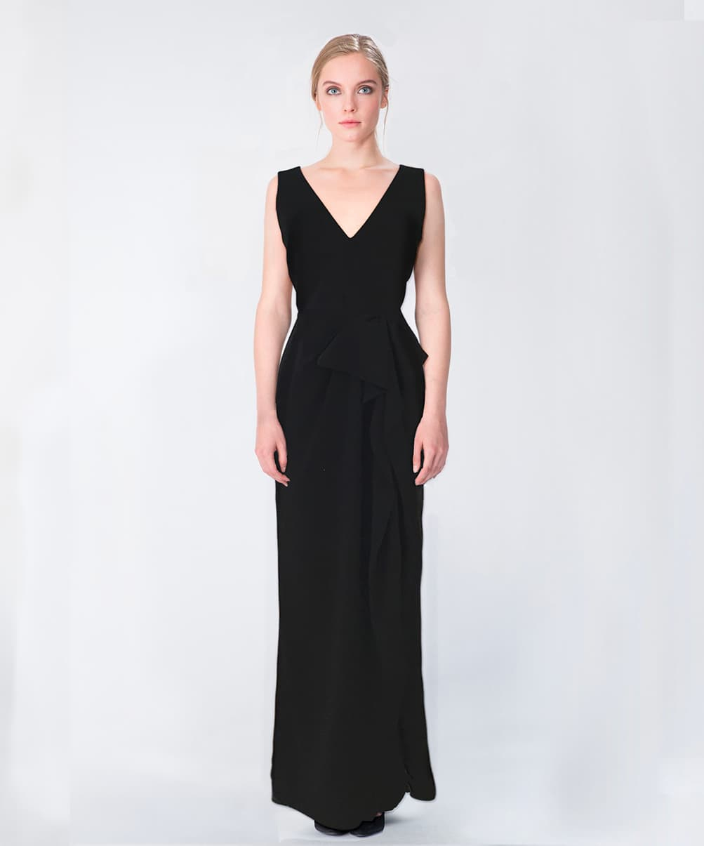 Location Robe de soirée en crêpe de soie Paule Ka 1