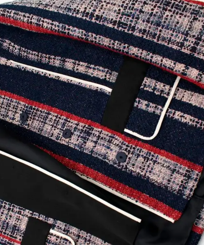 Location et Achat Veste Prada, modèle Tweed Rayé SS2016 4