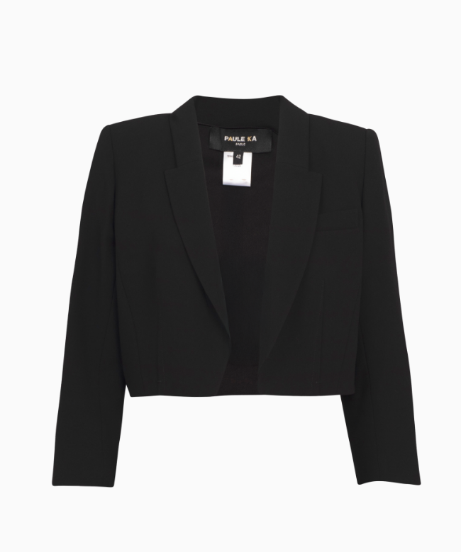 Location veste Paule Ka, modèle Black Cropped Blazer