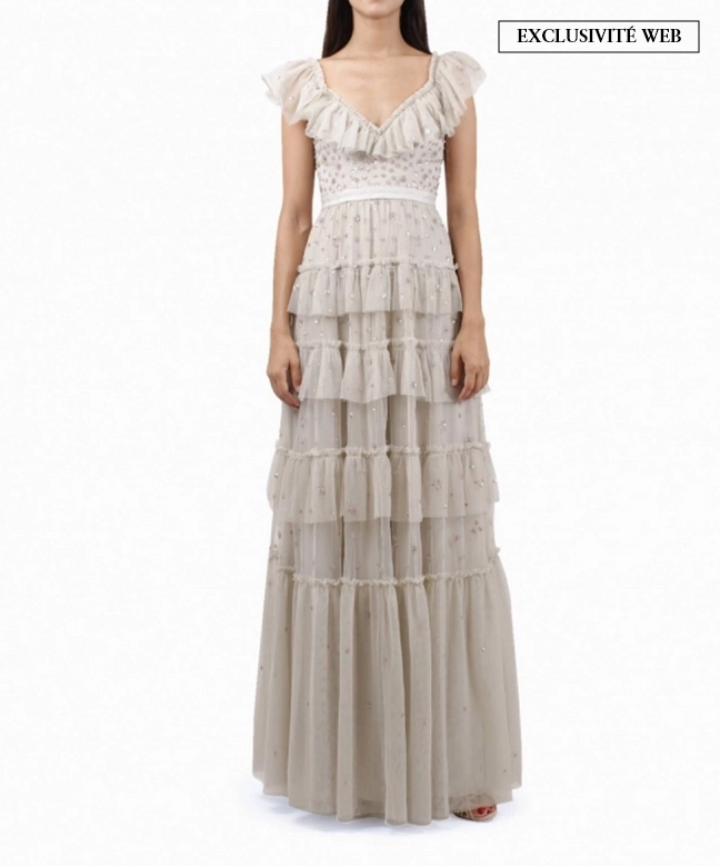 Location Robe de soirée NEEDLE & THREAD Sunburst 1