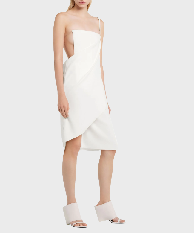 Location Robe de soirée Courrèges, modèle Infinity Crêpe Natural 3