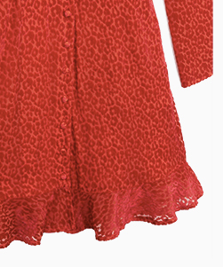 Location Robe de soirée The Kooples Rouge Smockée 3