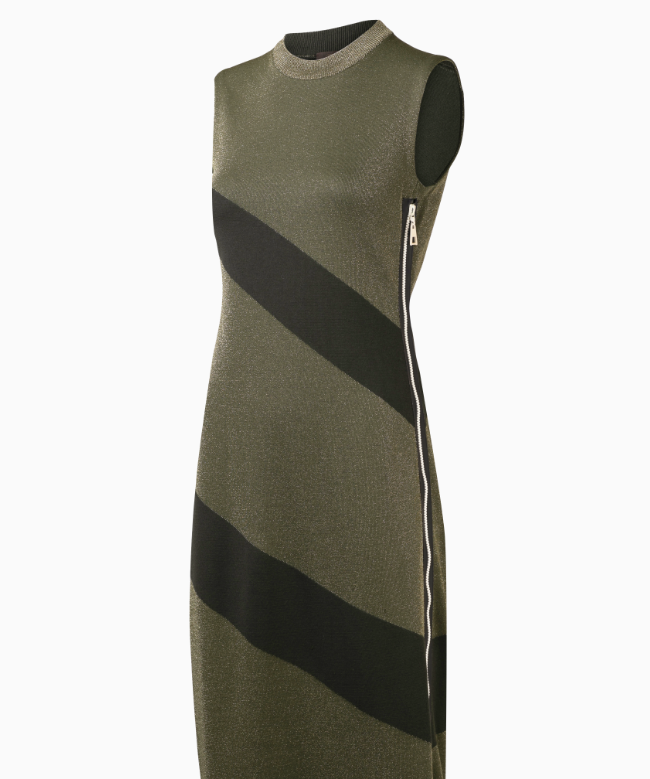 Location et Achat Robe Louis Vuitton, modèle Maille Kaki Resort 2016 3