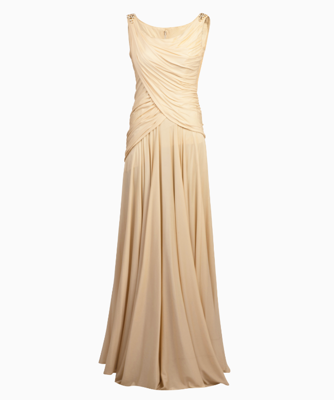 Location Robe de soirée Azzaro, modèle draped sand 1