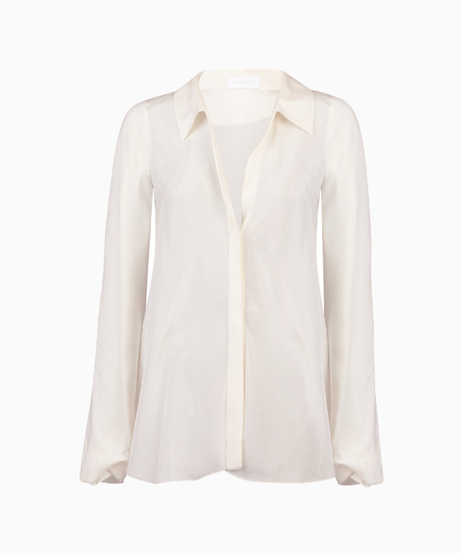 Location Blouse Nina Ricci, modèle Organza De Soie Ivoire
