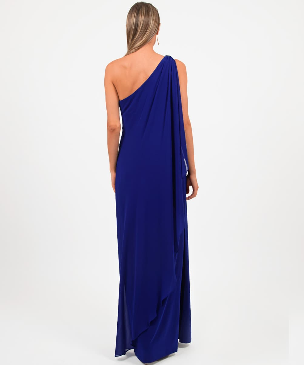 Location Robe de soirée longue Ralph Lauren Georgette Cape Gown 3