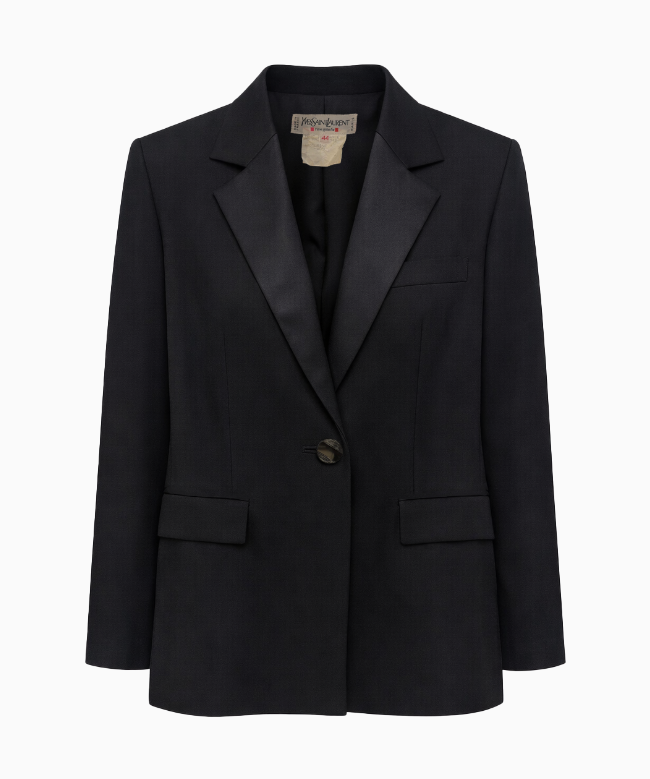 Location et Achat Ensemble Yves Saint Laurent, modèle Blazer noir classique structuré FW2000 2