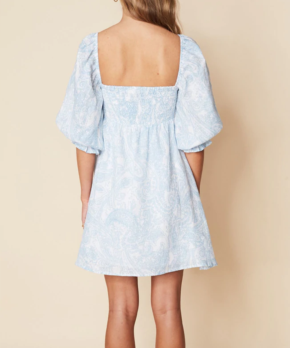 Location Robe de soirée Faithfull The Brand Calista Bleue 2