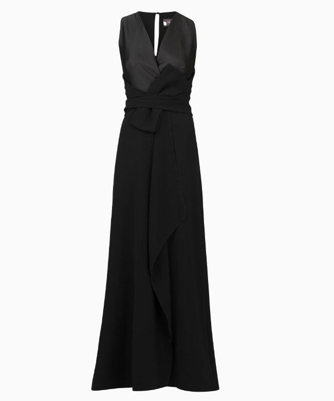 Location & Achat Robe Max Mara, modèle Drapée Noire Circa 2010 1