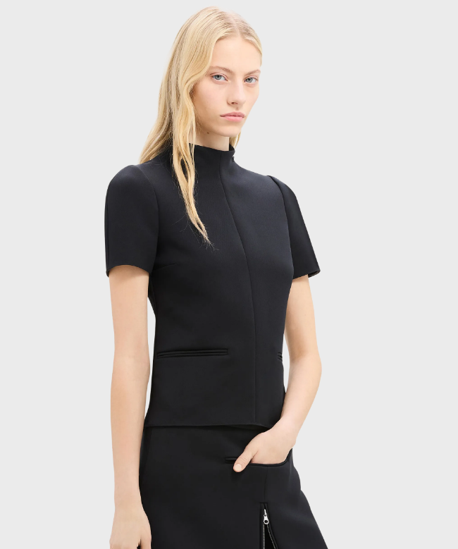 Location top Courrèges, modèle Zipped Twill Black 5