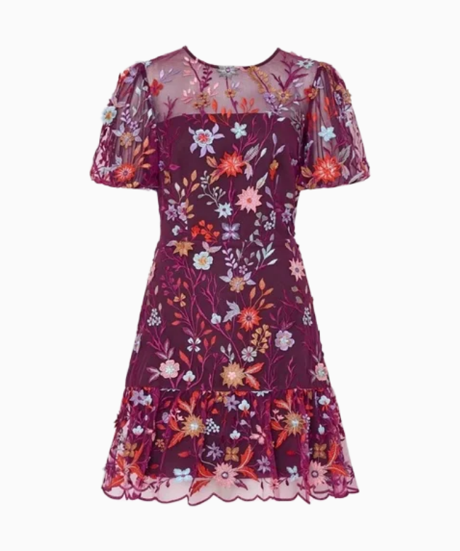 Location Robe de soirée Milly, modèle Floraison Brodée 1