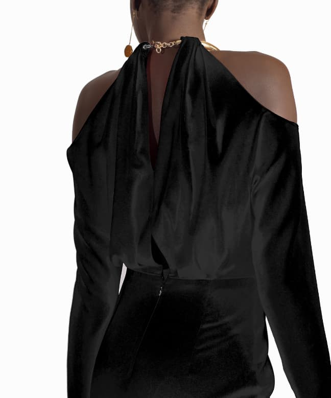 Location Robe de soirée Paule Ka Robe Juliette Noire 5