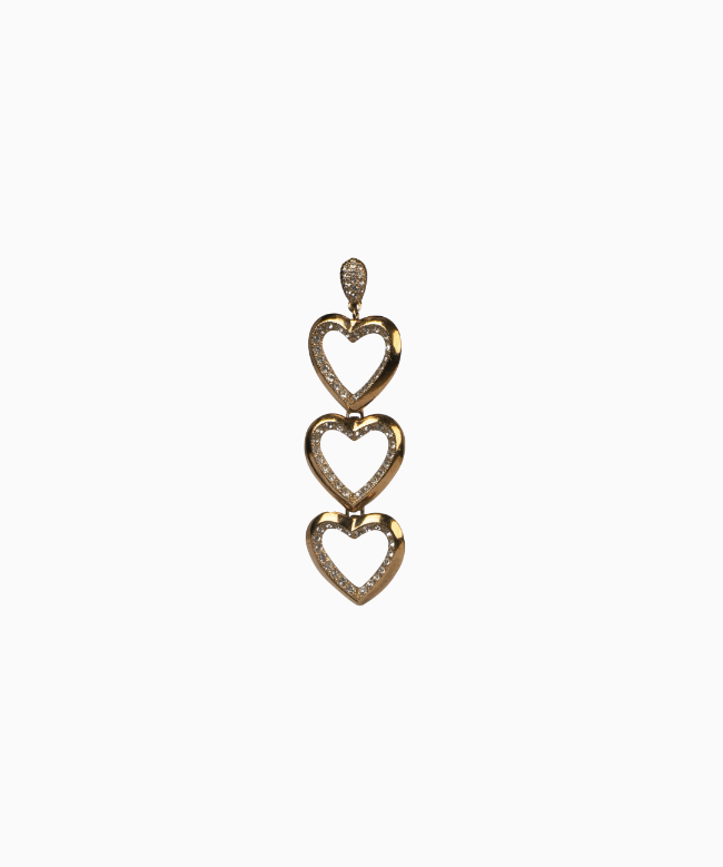 Mono Boucle Golden Hearts