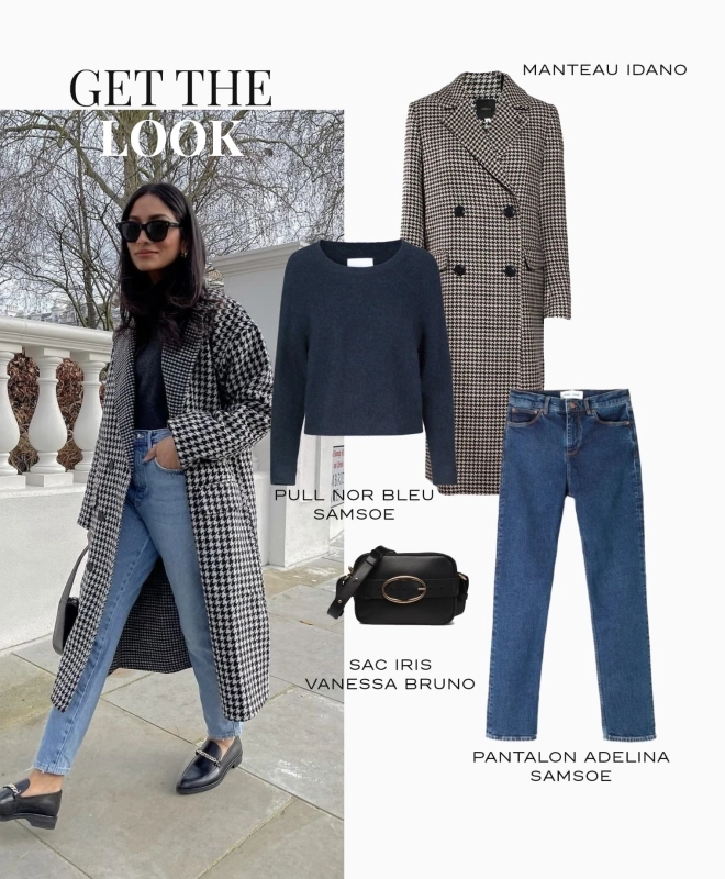 Location manteau IDANO pied de poule 2