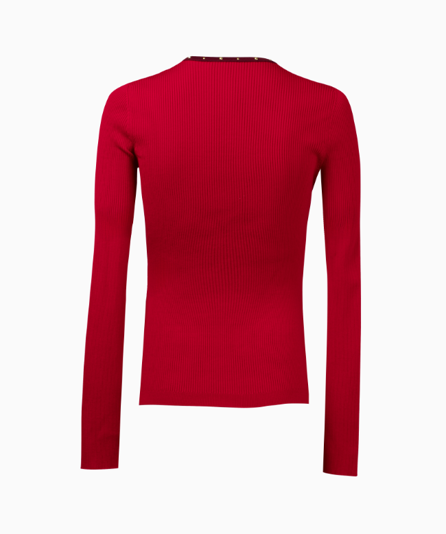 Achat Top Alexander McQueen, modèle Red Knit Henley 3
