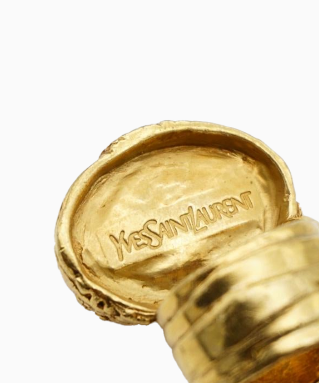 Location & Achat Bague Yves Saint Laurent, modèle Arty Cabochon Corail Circa 2000 4