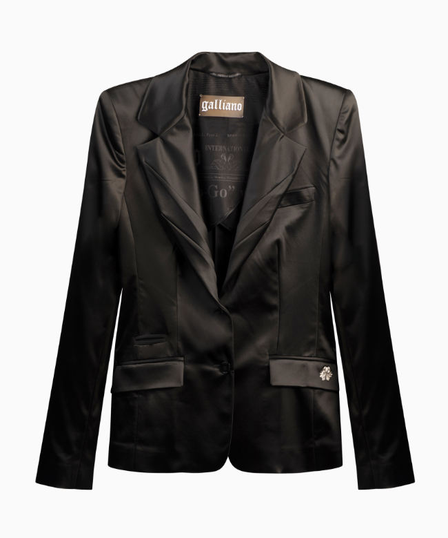 Location veste John Galliano, modèle Cuir Noir 1