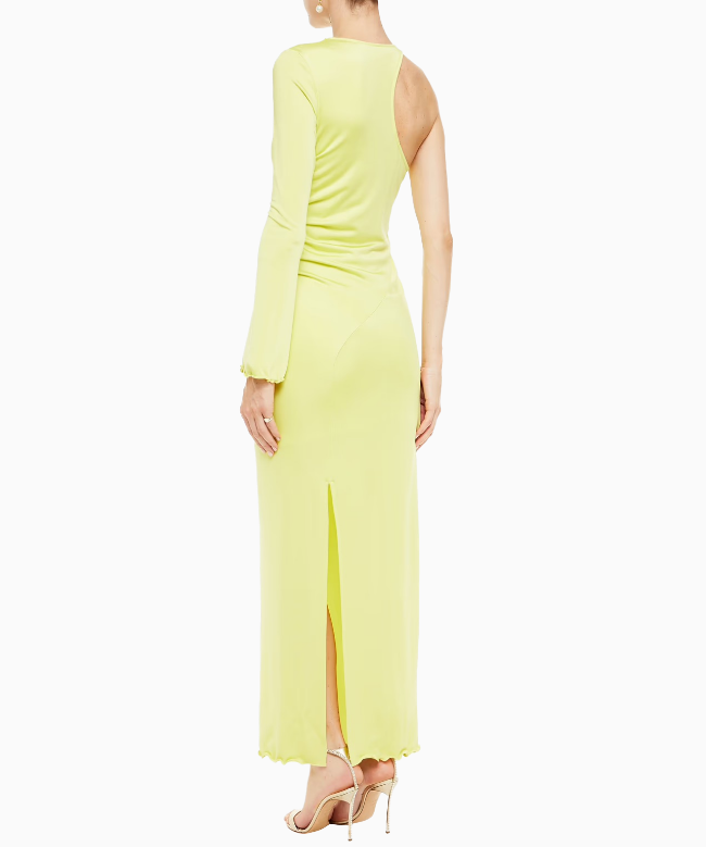 Location et Achat Robe Diane Von Furstenberg, modèle asymétrique jaune 3