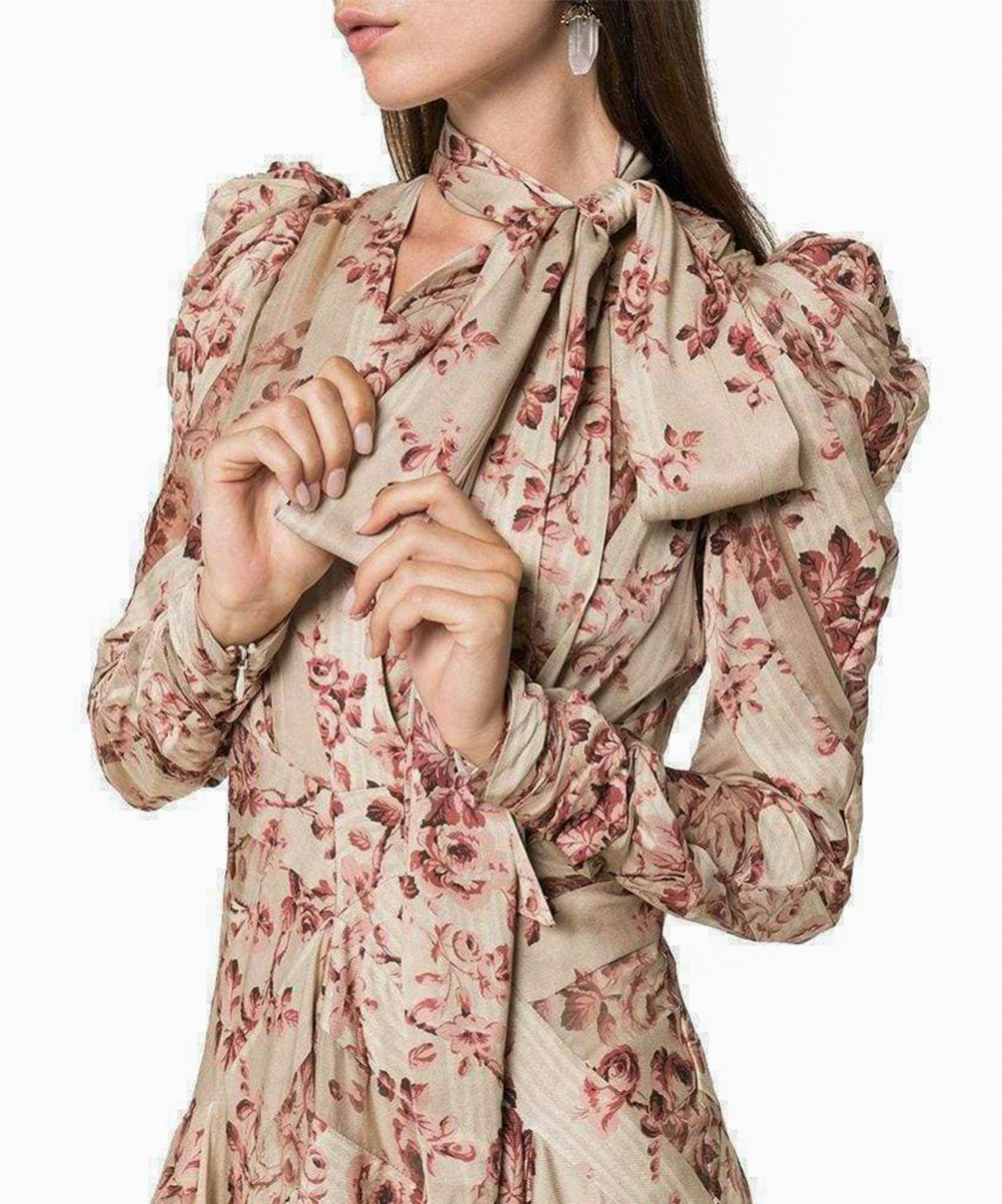 Location Robe de soirée Zimmermann Floral Neck Tie 4