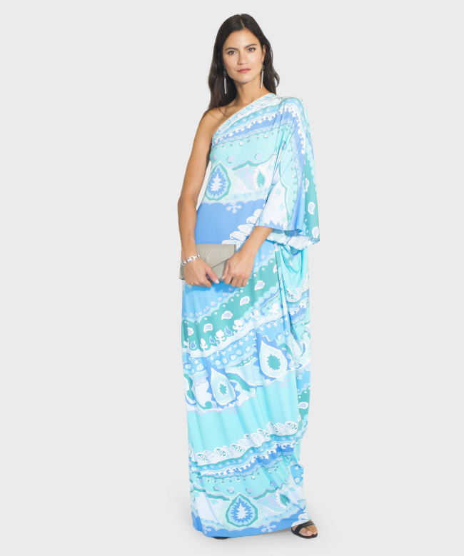 Location Robe de soirée Léonard, modèle Gasela Bleue 1