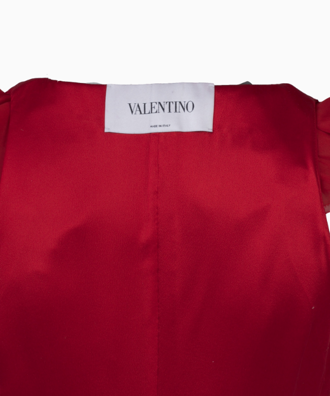 Location et Achat robe Valentino, modèle Symétrique Ruffle Rouge 3