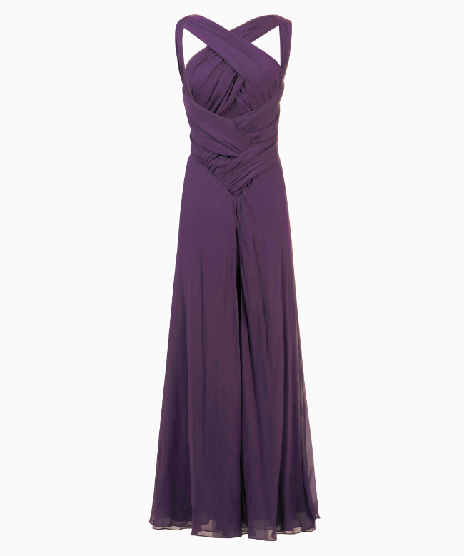 Location Robe My Couture Corner, modèle Drapé Prune 3