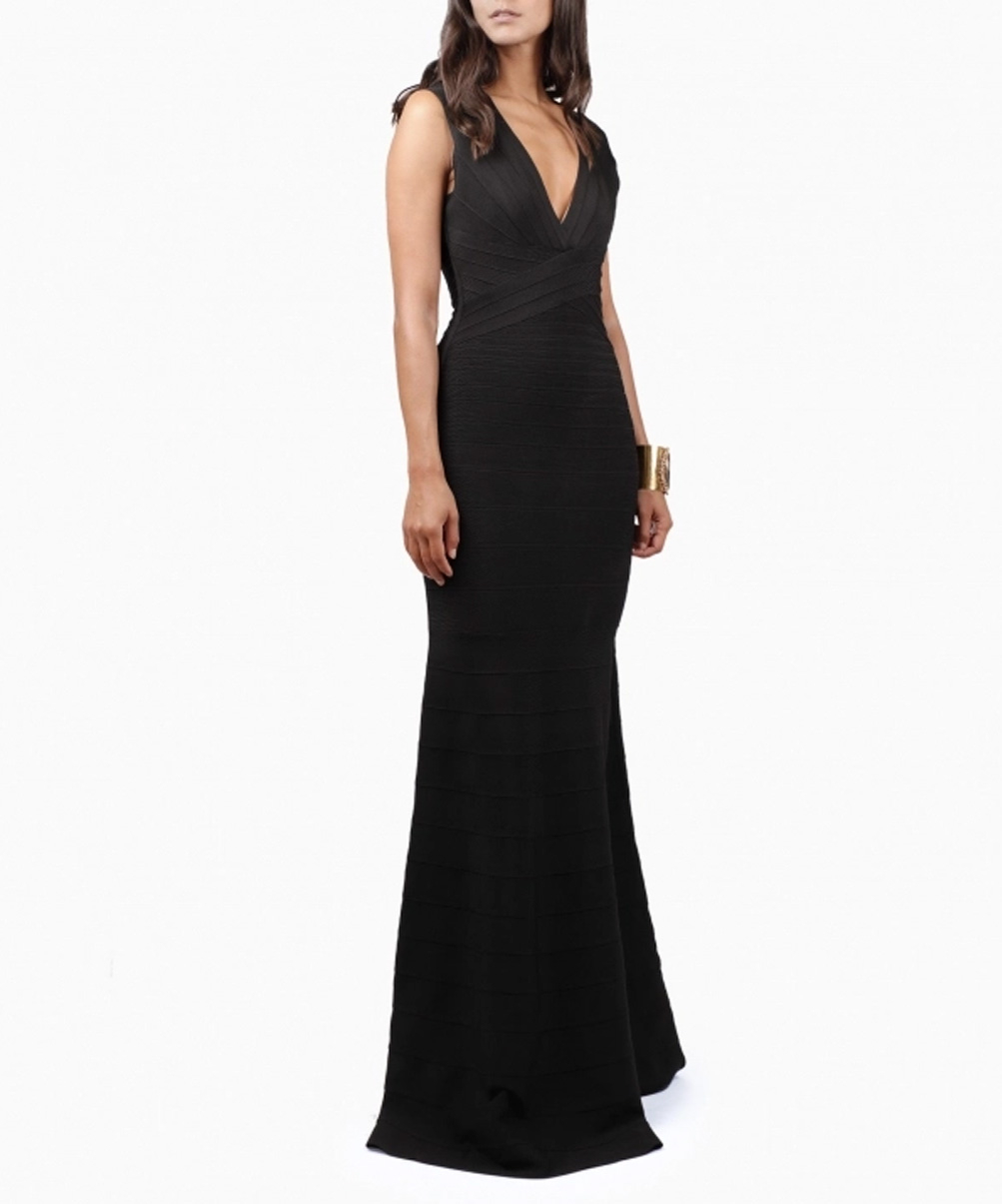 Location Robe de soirée longue Hervé Léger Roma 1