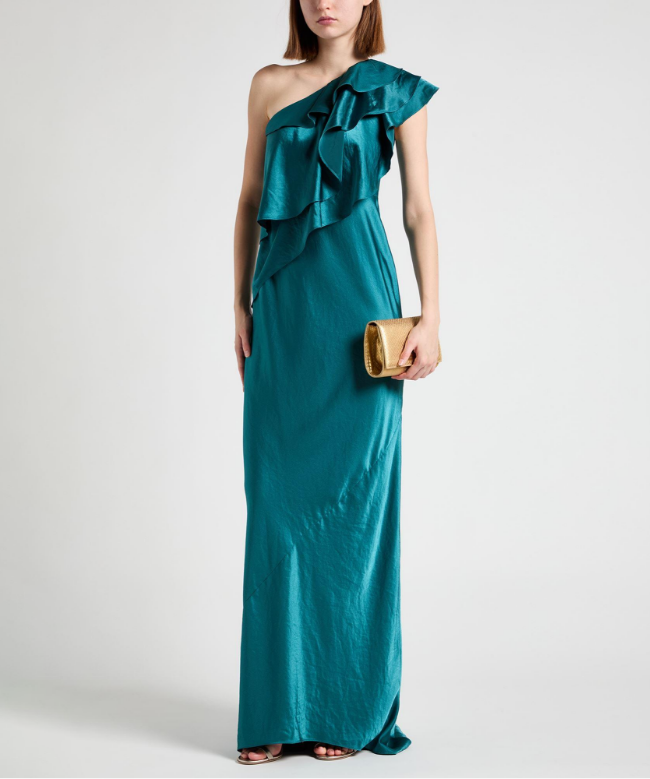 Location Robe de soirée Paule Ka, modèle Vert Pétrole 1