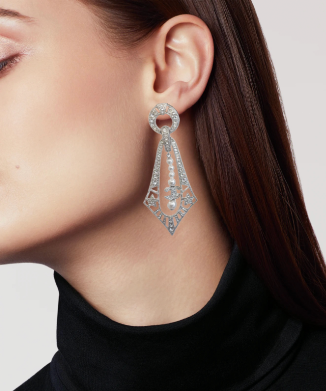 Achat Boucles D'Oreilles Chanel, modèle Étoiles Art Déco 2