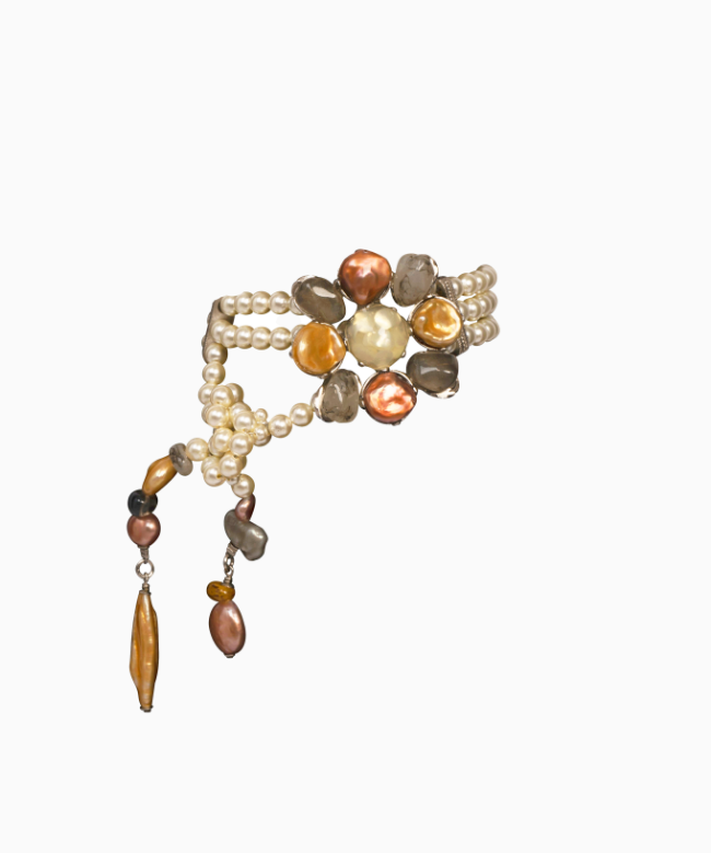 Location Bracelet Maud T, modèle Noeud Perles Palla Ambre