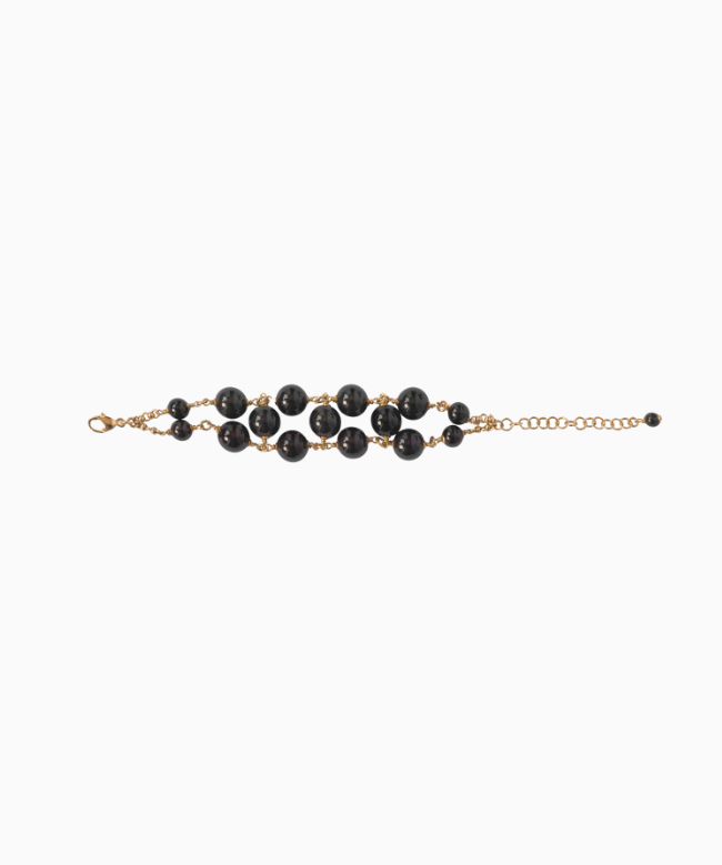 Location Bracelet Maud T Bijoux, modèle Damier Pop Corn Noir