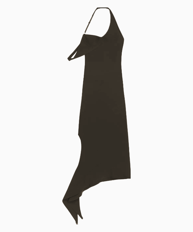 Location Robe de soirée Courrèges, modèle Undressed Tech Chocolat 2
