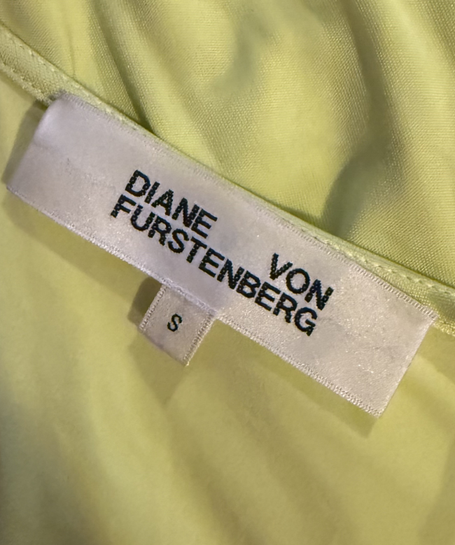 Location et Achat Robe Diane Von Furstenberg, modèle asymétrique jaune 5