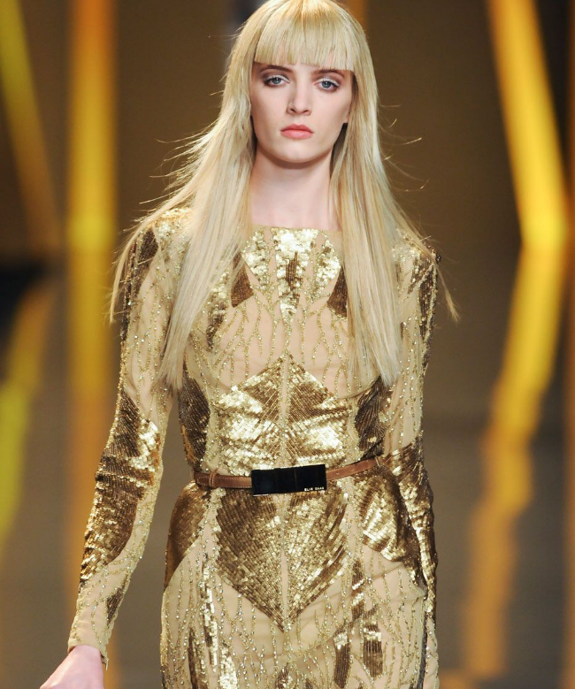 Location Robe de soirée Elie Saab, modèle Gold Lamée FW 2012 3