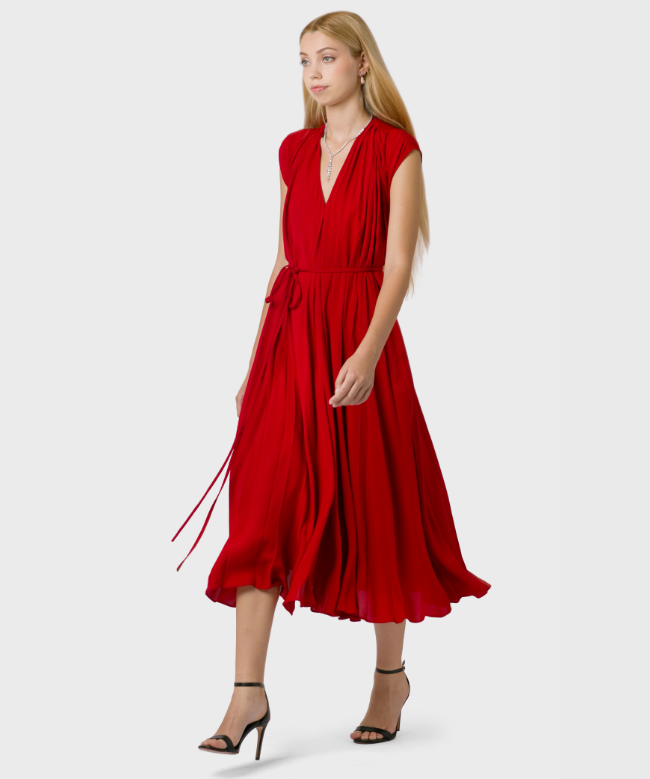 Location Robe de soirée Valentino, modèle Drapé Red 3