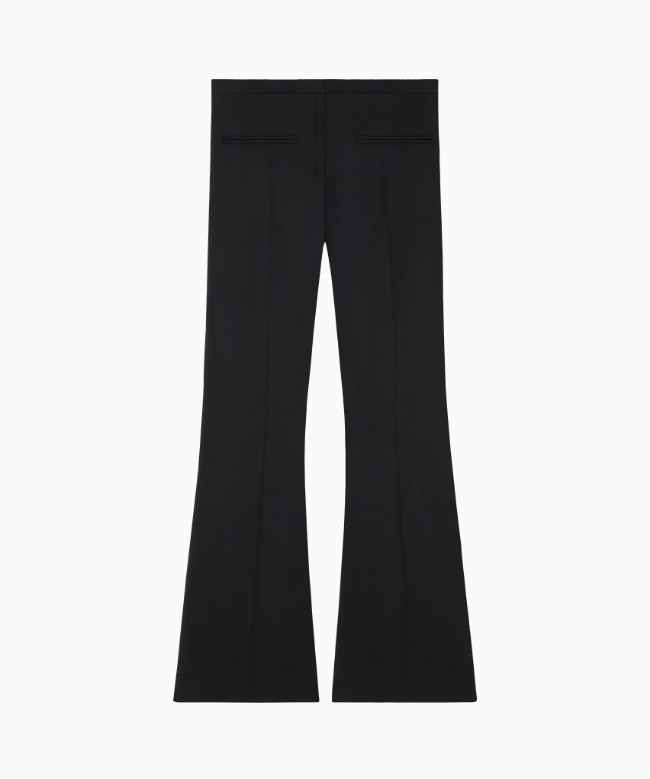 Location pantalon Courrèges, modèle Heritage Stretch Wool BlackAvec sa coupe fuselée légèrement évasée et sa laine stretch d’un noir profond, ce pantalon allie confort, précision et allure 2