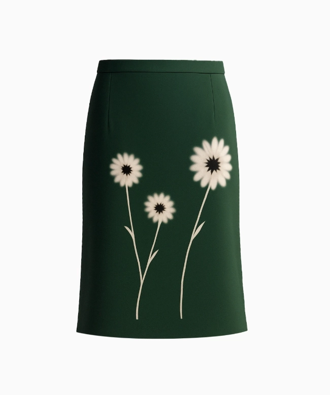 Location Jupe Prada, modèle Green Silk 1