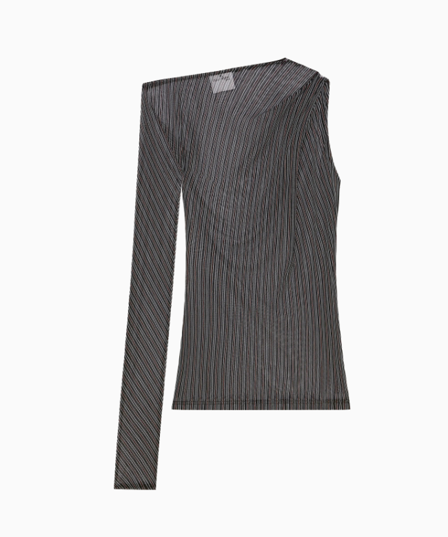 Location top Courrèges, modèle One Shoulder Mesh 2